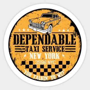 Dependable Taxi Service Sticker